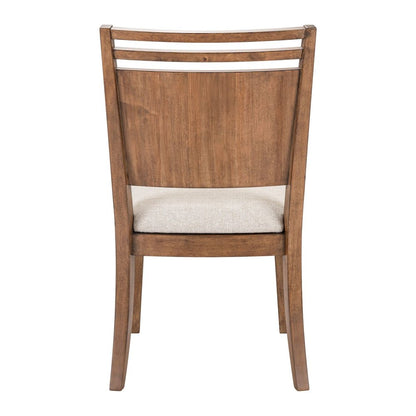 Shaker Lakes Panel Back Side Chair with Upholstered Seat - Harvest Brown