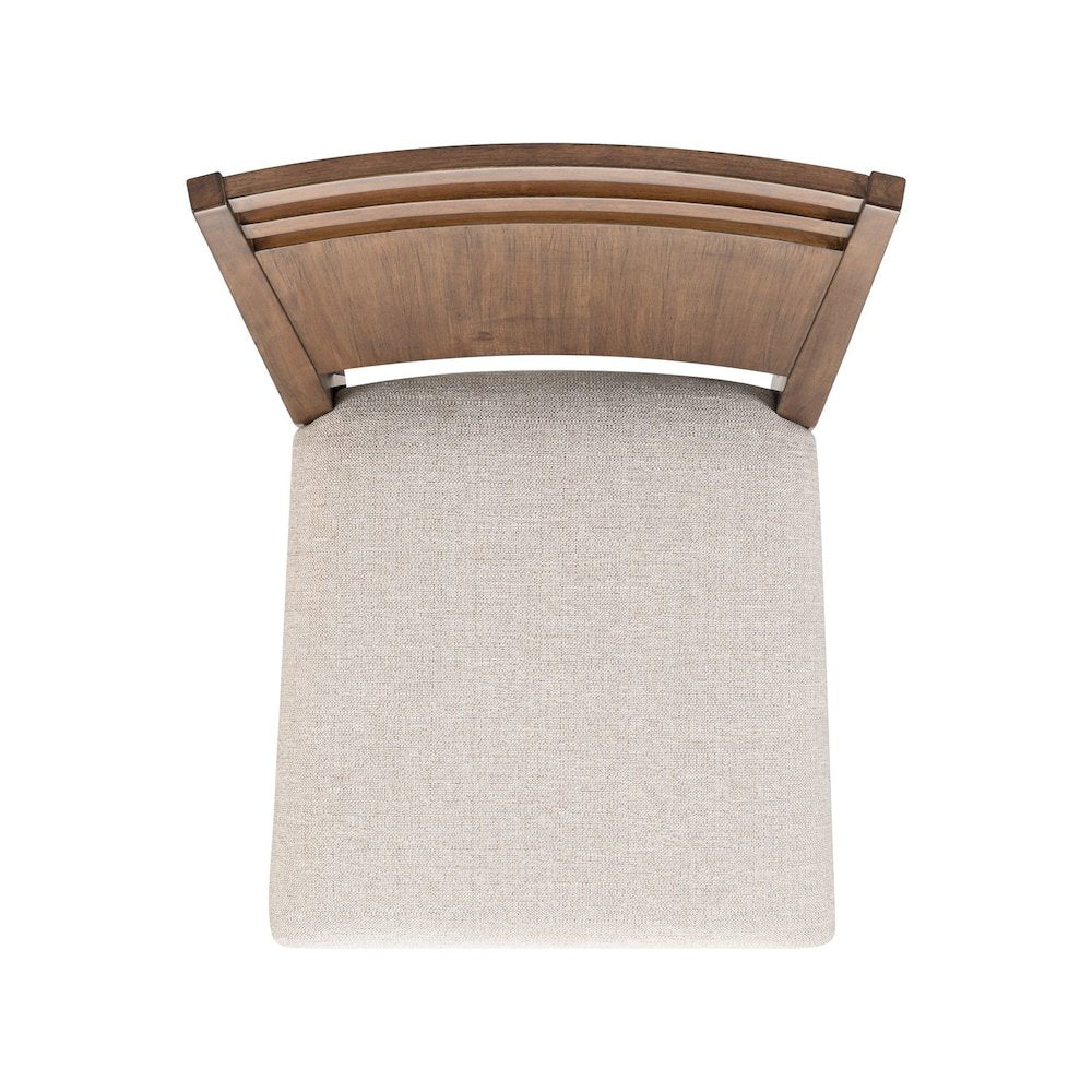 Shaker Lakes Panel Back Side Chair with Upholstered Seat - Harvest Brown