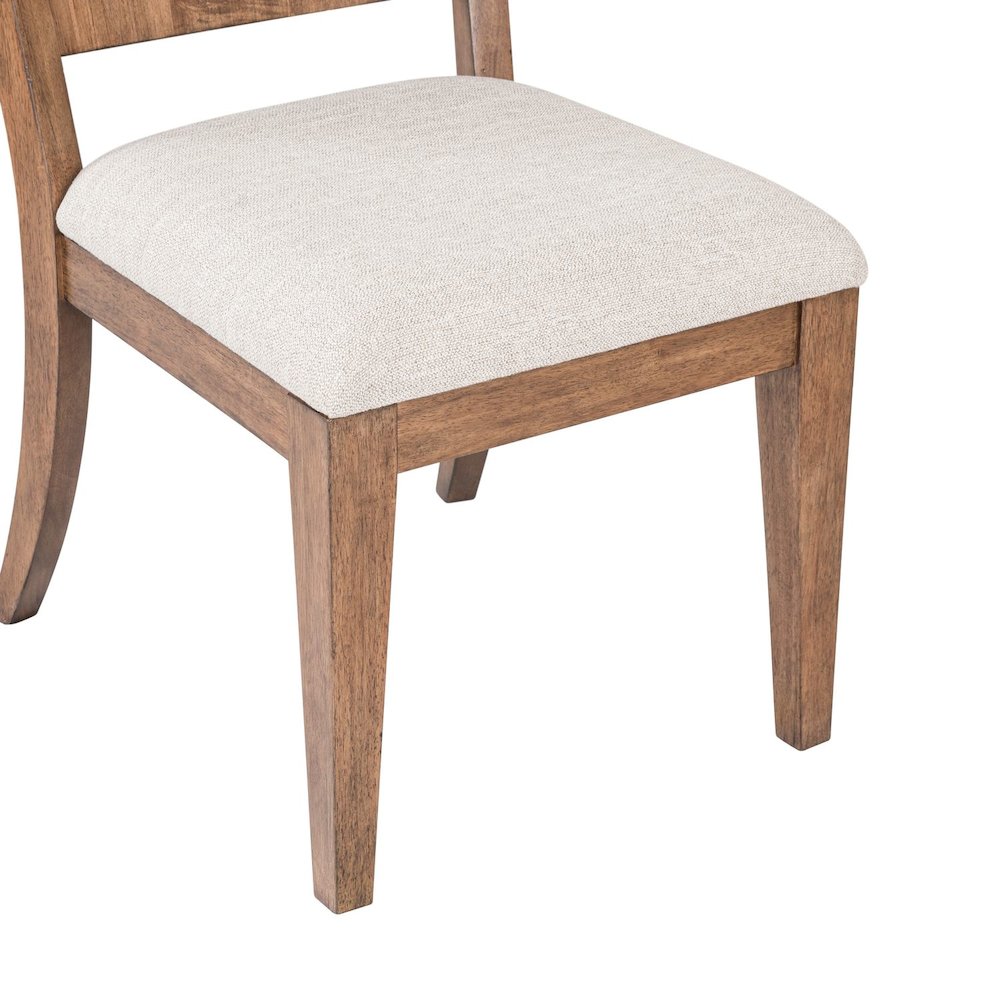 Shaker Lakes Panel Back Side Chair with Upholstered Seat - Harvest Brown