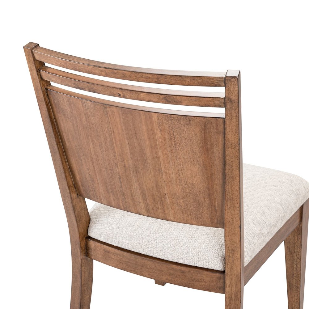 Shaker Lakes Panel Back Side Chair with Upholstered Seat - Harvest Brown