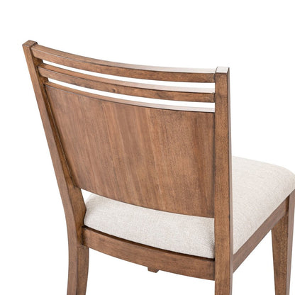 Shaker Lakes Panel Back Side Chair with Upholstered Seat - Harvest Brown