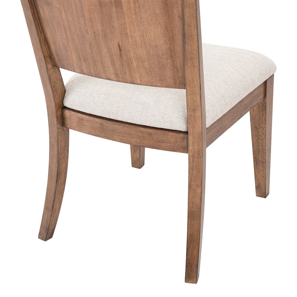 Shaker Lakes Panel Back Side Chair with Upholstered Seat - Harvest Brown