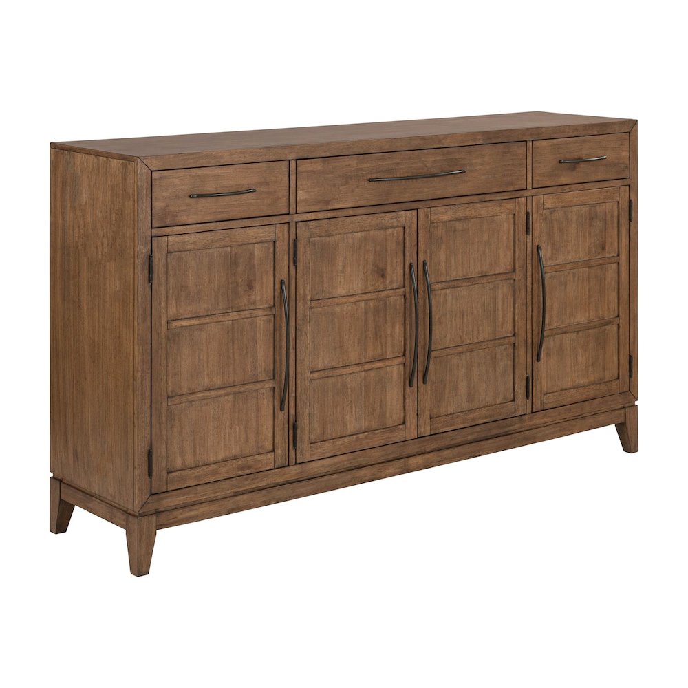 Shaker Lakes Buffet Cabinet - Removable Felt Silerware Drawer, Adjustable