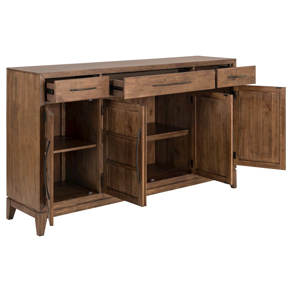 Shaker Lakes Buffet Cabinet - Removable Felt Silerware Drawer, Adjustable