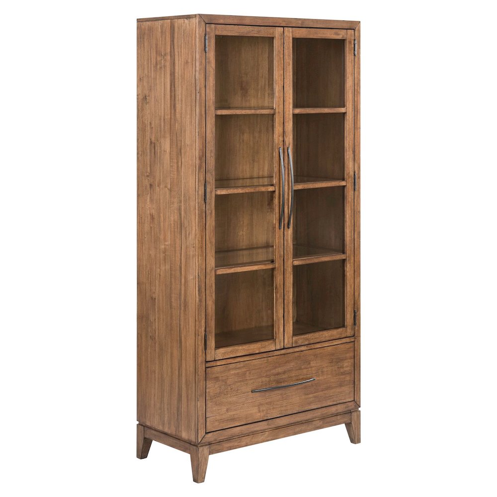 Shaker Lakes Bunching Display Cabinet - Touch LED Light, Adjustable Glass
