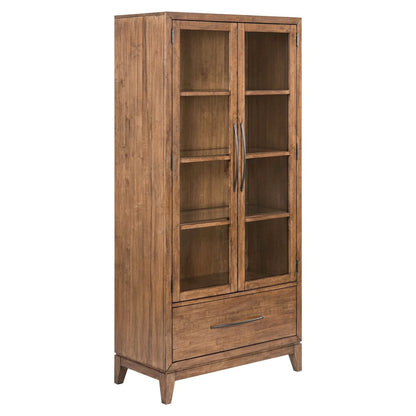 Shaker Lakes Bunching Display Cabinet - Touch LED Light, Adjustable Glass