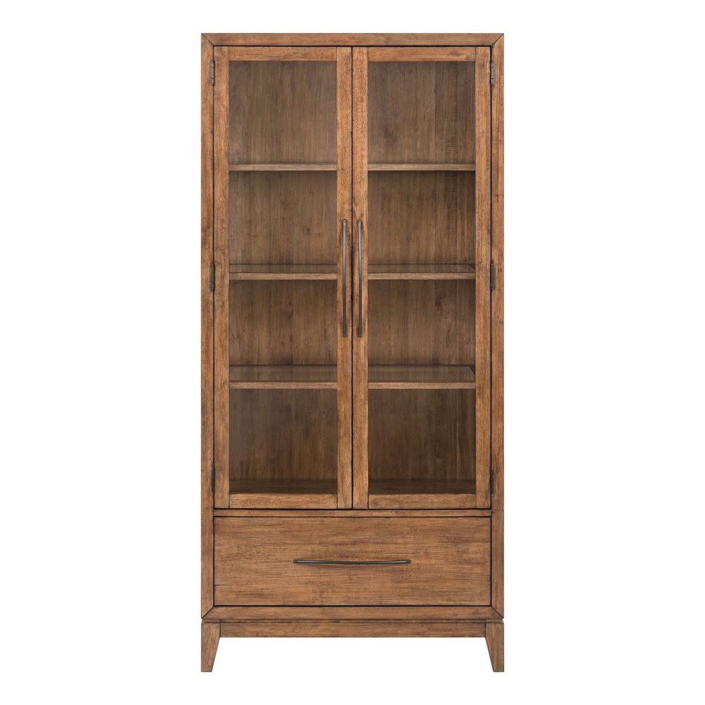 Shaker Lakes Bunching Display Cabinet - Touch LED Light, Adjustable Glass