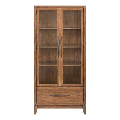 Shaker Lakes Bunching Display Cabinet - Touch LED Light, Adjustable Glass