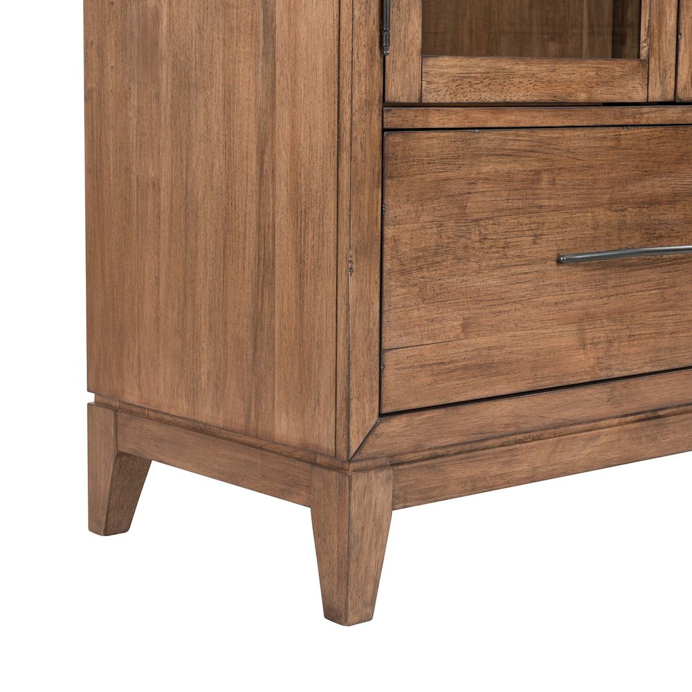 Shaker Lakes 2 Piece Bunching Cabinet Set - Touch LED Light, Adjustable Glass