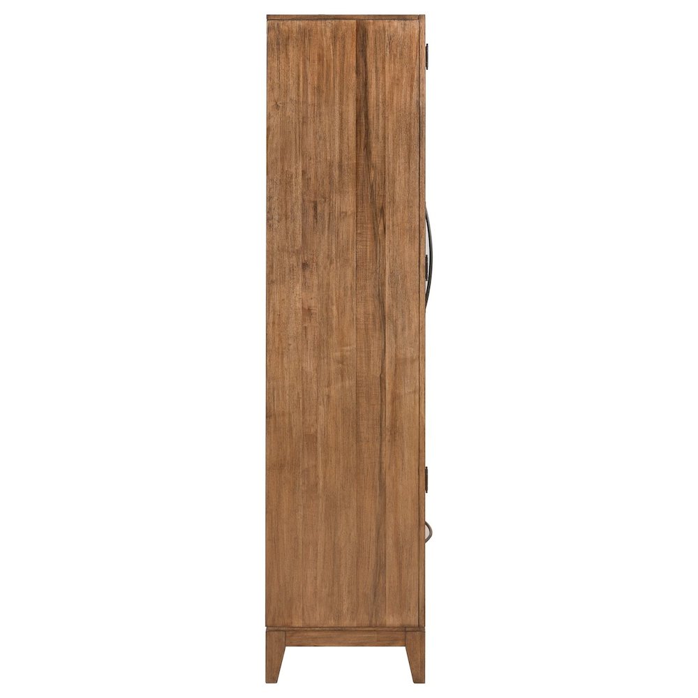 Shaker Lakes 2 Piece Bunching Cabinet Set - Touch LED Light, Adjustable Glass
