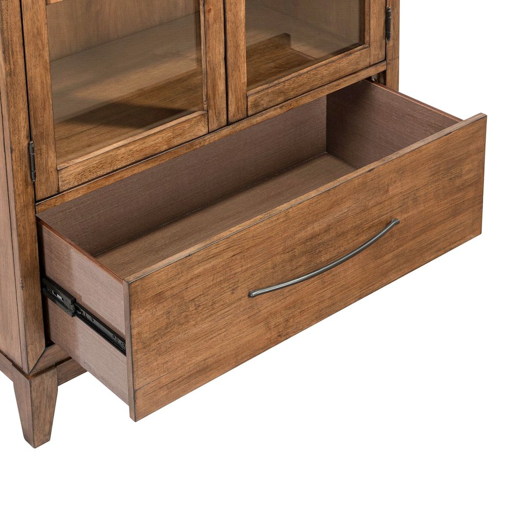 Shaker Lakes 2 Piece Bunching Cabinet Set - Touch LED Light, Adjustable Glass
