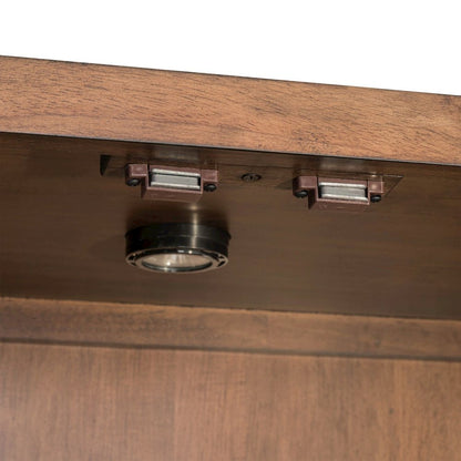 Shaker Lakes 2 Piece Bunching Cabinet Set - Touch LED Light, Adjustable Glass