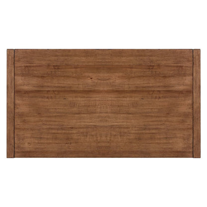 Shaker Lakes Cocktail Table with Casters - Harvest Brown Maple Wood
