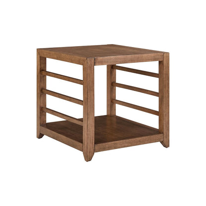 Shaker Lakes End Table - Harvest Brown Maple Wood