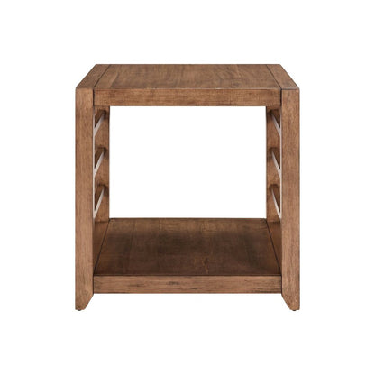 Shaker Lakes End Table - Harvest Brown Maple Wood