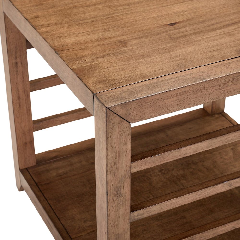 Shaker Lakes End Table - Harvest Brown Maple Wood