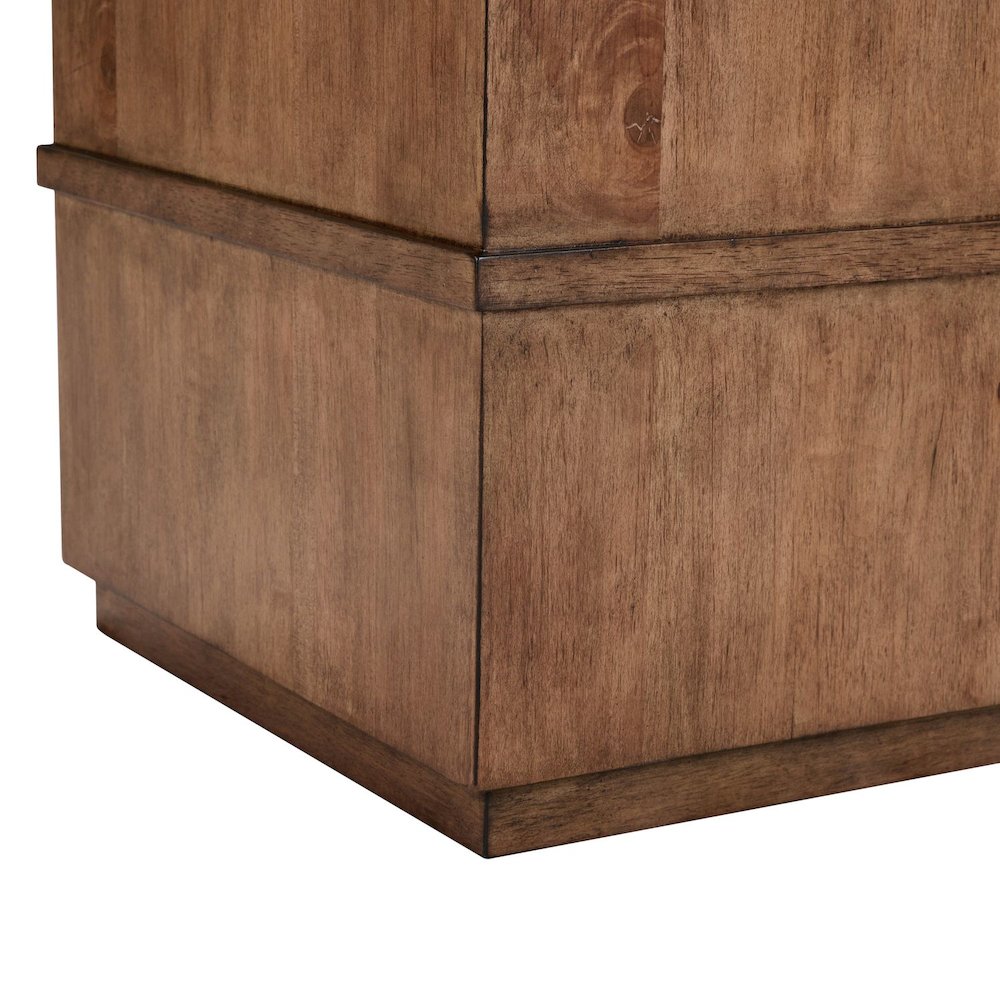 Shaker Lakes Chairside Table, Granite Top Insert - Harvest Brown Maple Wood