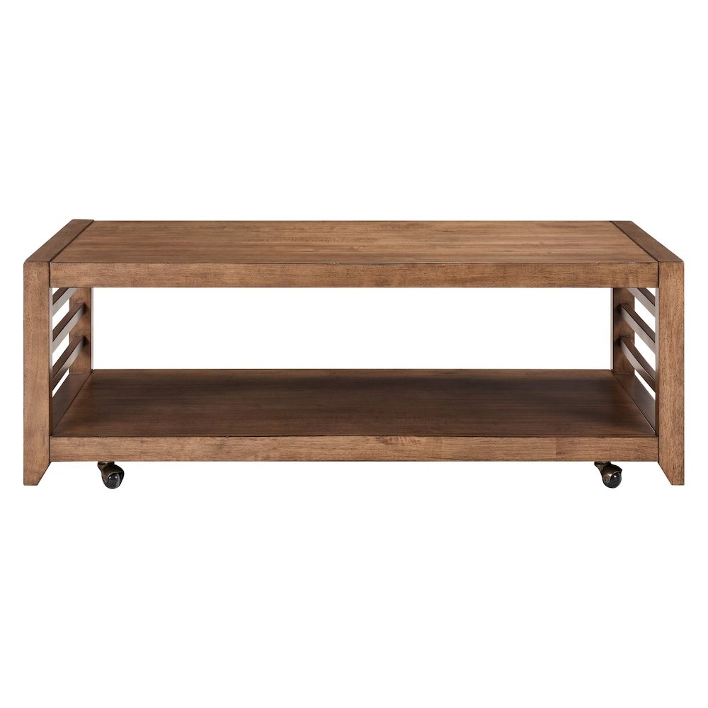 Shaker Lakes 3 Piece Table Set - Cocktail, 2 End Tables, Harvest Brown Maple
