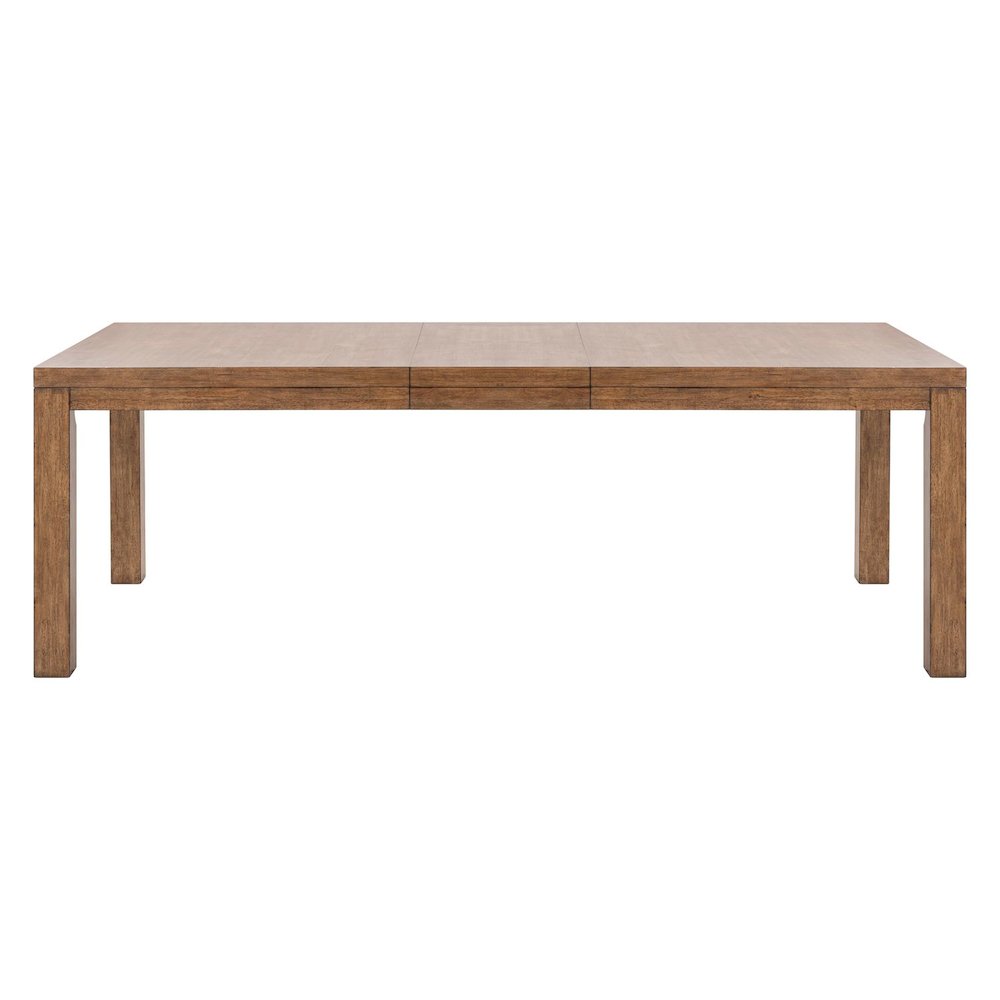 Shaker Lakes Rectangular Leg Table with 18" Self Storing Leaf - Harvest Brown