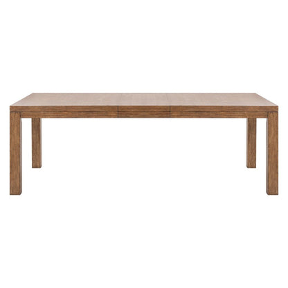 Shaker Lakes Rectangular Leg Table with 18" Self Storing Leaf - Harvest Brown