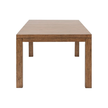 Shaker Lakes Rectangular Leg Table with 18" Self Storing Leaf - Harvest Brown