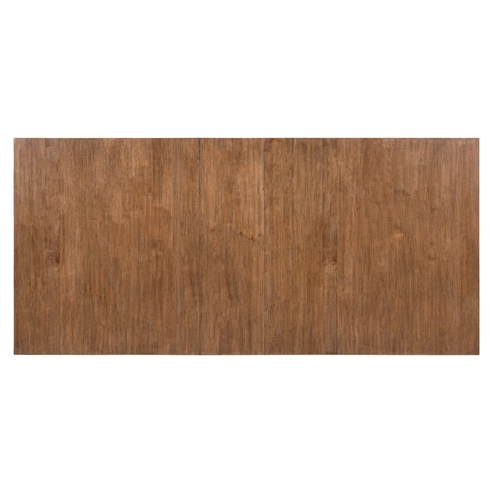 Shaker Lakes Rectangular Leg Table with 18" Self Storing Leaf - Harvest Brown