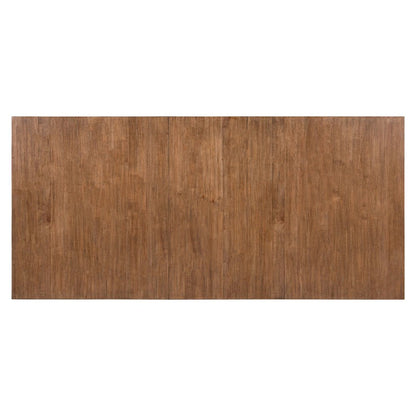 Shaker Lakes Rectangular Leg Table with 18" Self Storing Leaf - Harvest Brown
