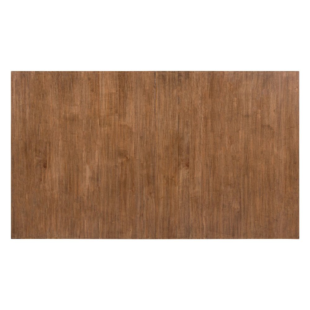 Shaker Lakes Rectangular Leg Table with 18" Self Storing Leaf - Harvest Brown
