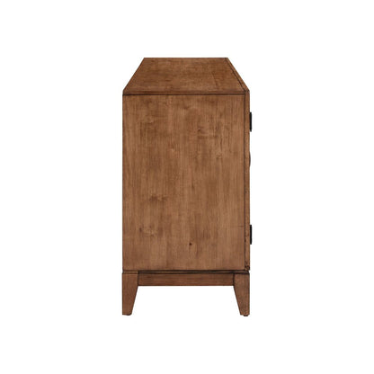 Shaker Lakes 82 Inch TV Console for Living Room  - Harvest Brown