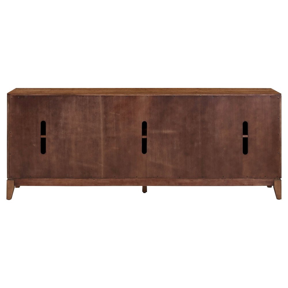 Shaker Lakes 82 Inch TV Console for Living Room  - Harvest Brown