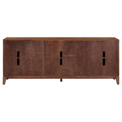 Shaker Lakes 82 Inch TV Console for Living Room  - Harvest Brown
