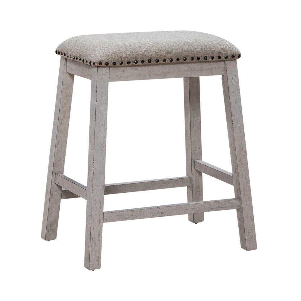 Brook Creek 3 Piece Counter Set - Two Tone - White w/ Wood Tone Tops