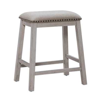 Brook Creek 3 Piece Counter Set - Two Tone - White w/ Wood Tone Tops