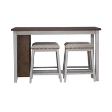 Brook Creek 5 Piece Counter Set - Two Tone - White w/ Wood Tone Tops