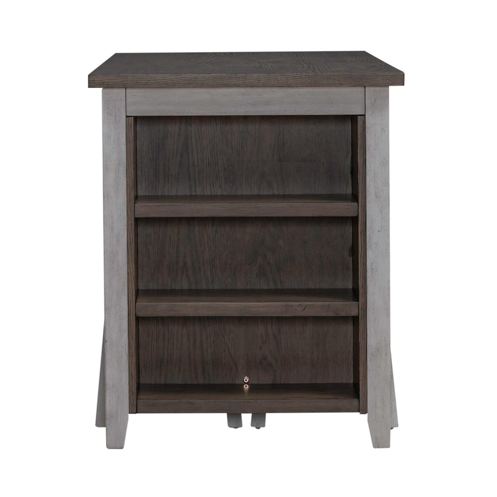Brook Creek 5 Piece Counter Set - Two Tone - White w/ Wood Tone Tops