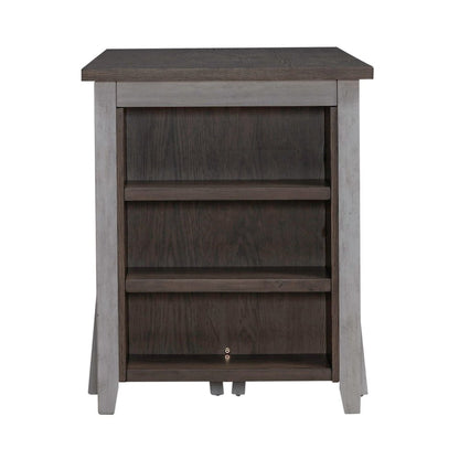 Brook Creek 5 Piece Counter Set - Two Tone - White w/ Wood Tone Tops