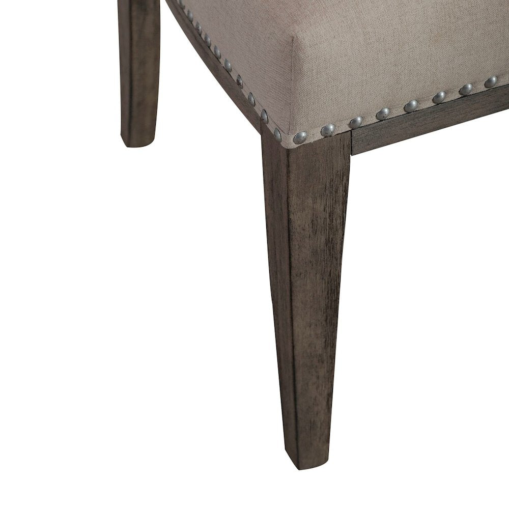 Uph Side Chair (RTA) - Set of 2 Traditional Brown in Havana Brown Finish