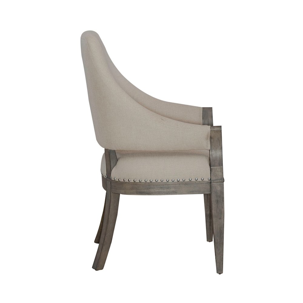 Uph Arm Chair (RTA) Traditional Brown in Havana Brown Finish