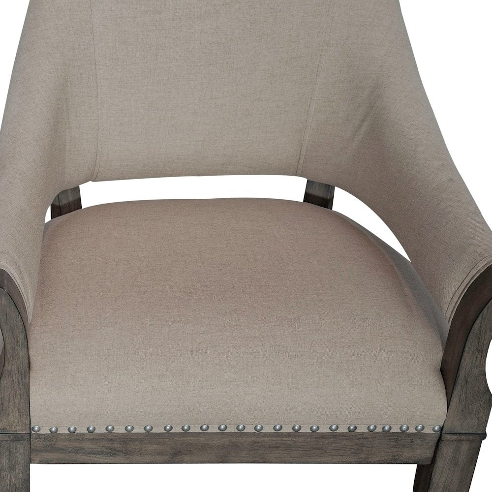 Uph Arm Chair (RTA) Traditional Brown in Havana Brown Finish