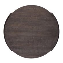 Modern View Round End Table in Gauntlet Gray