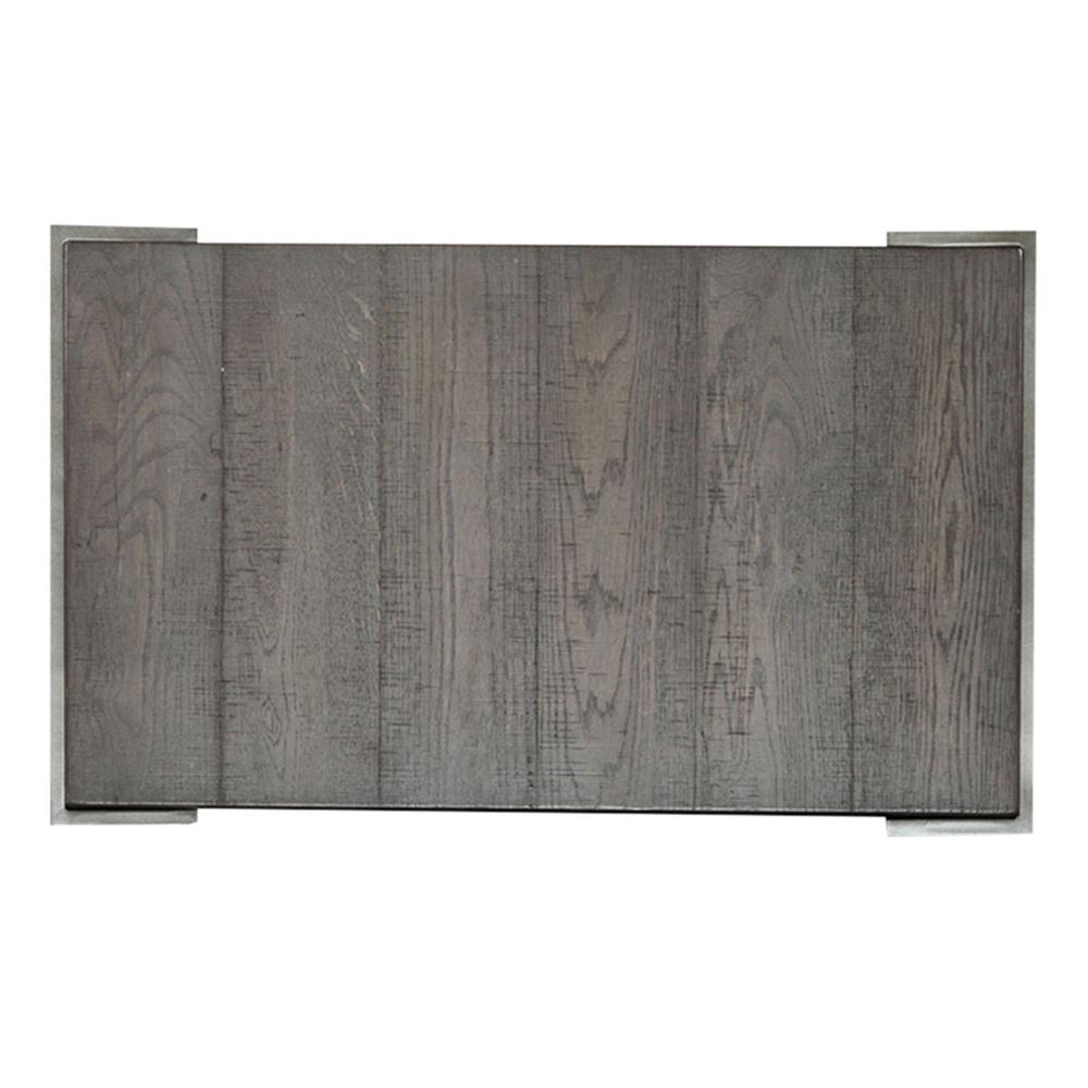 Modern View Tiered End Table in Gauntlet Gray