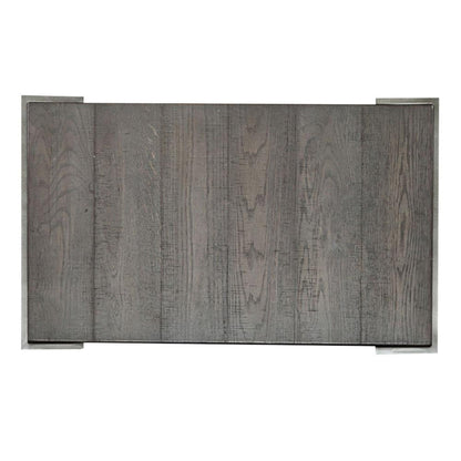 Modern View Tiered End Table in Gauntlet Gray