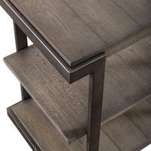 Modern View Tiered End Table in Gauntlet Gray