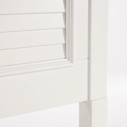 Oyster White Headboard with Solid and Manufactured Wood Frame for Bedroom