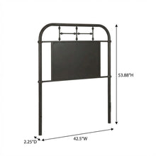 Twin Distressed Metal Headboard, Vintage Design, Sturdy Metal Tube Construction