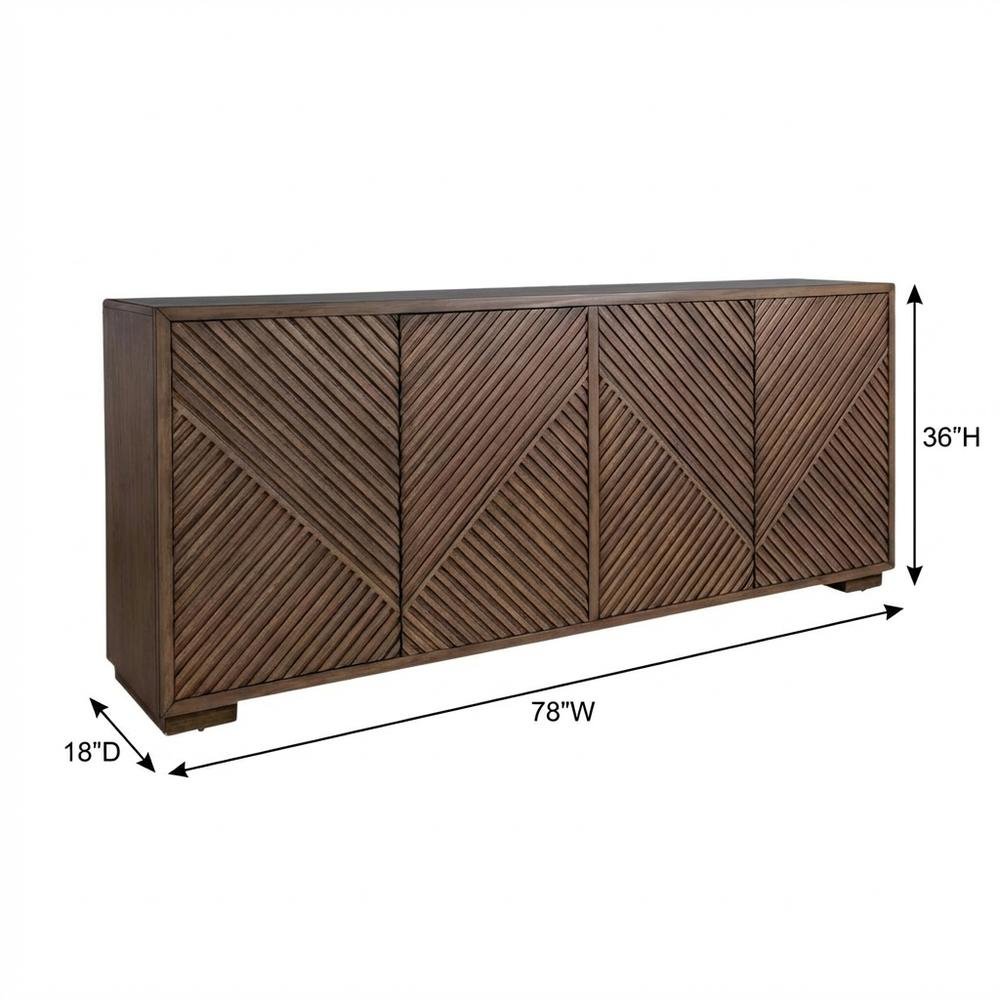Urban Bronze TV Console in Poplar Solids & Walnut Veneers