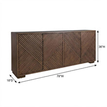 Urban Bronze TV Console in Poplar Solids & Walnut Veneers