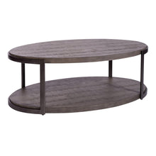 Modern View Oval Cocktail Table in Gauntlet Gray
