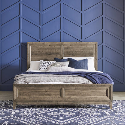 King California Panel Bed, Dresser & Mirror