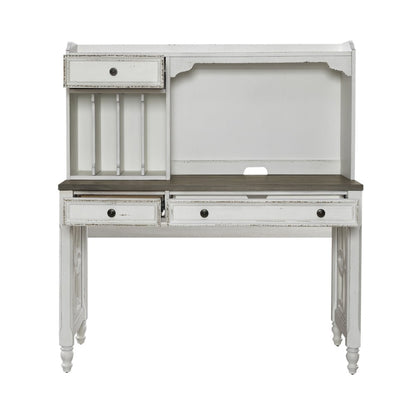 L Shaped Desk Set in Rubberwood Solids w/ White Oak & Birch Veneers
